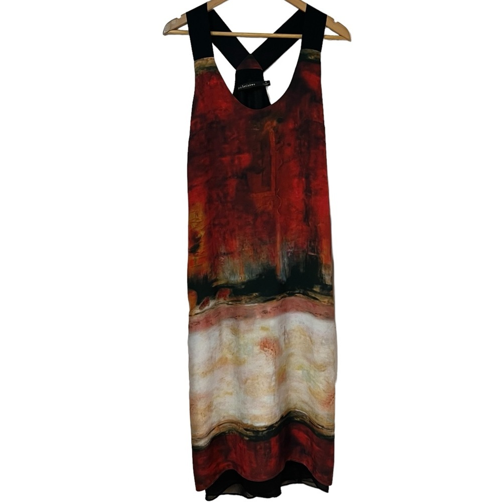 Iris Setlakwe shift dress racerback & pockets viscose size 4 excellent condition